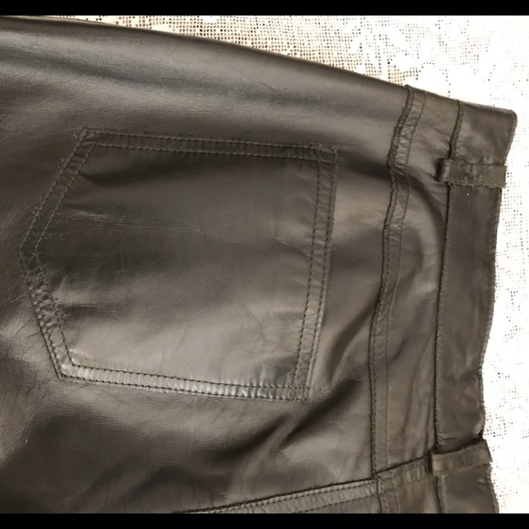 NEW LEATHER KENNETH COLE Sz 8 PANTS - Picture 7 of 8